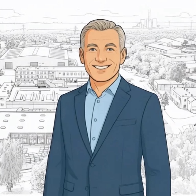 Ekspert TALMEX na tle zakładu w Jaworznie